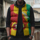 Guinea Basketball Custom Sleeveless Puffer Jacket Syli Nationale African Pattern