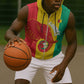 Afro Basketball Custom Guinea Sleeveless Zip Hoodie Syli Nationale African Pattern - African Pride