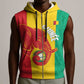 Afro Basketball Custom Guinea Sleeveless Zip Hoodie Syli Nationale African Pattern - African Pride