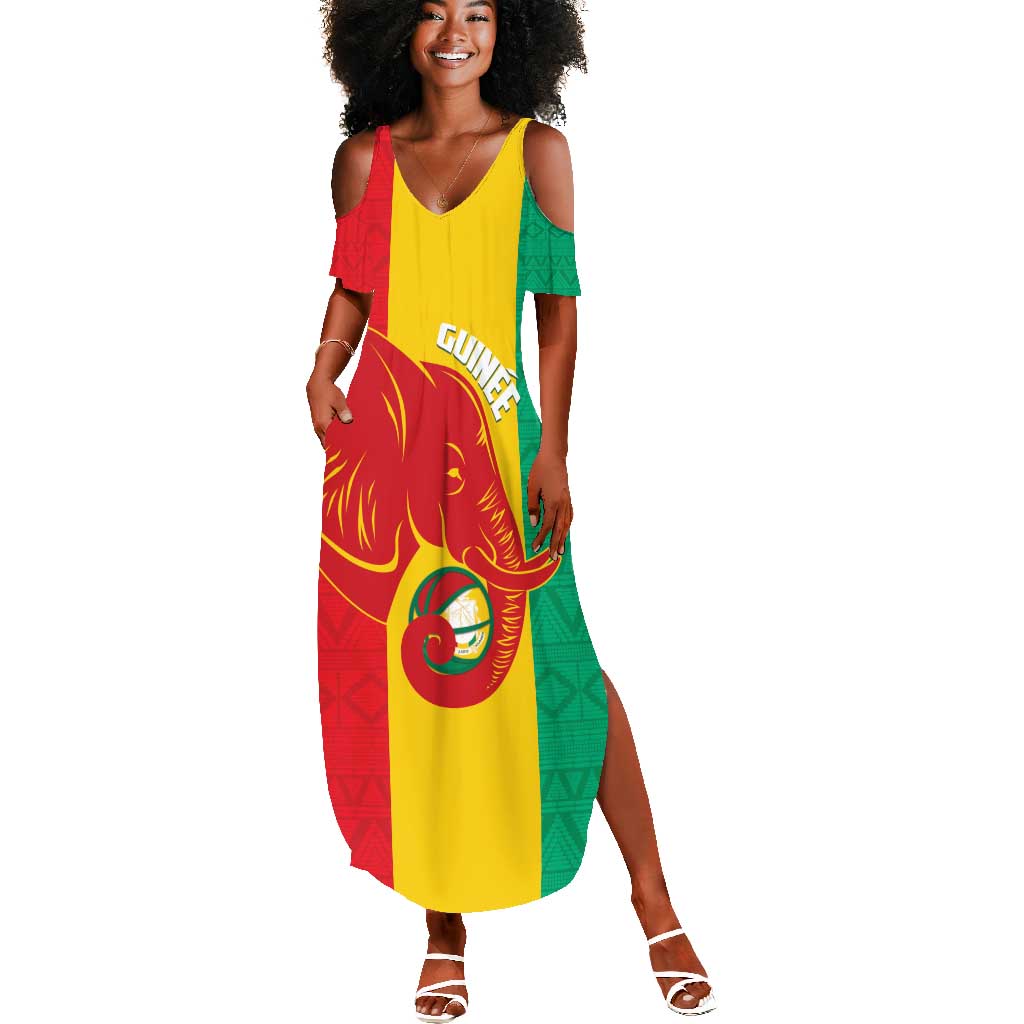 Afro Basketball Custom Guinea Summer Maxi Dress Syli Nationale African Pattern - African Pride