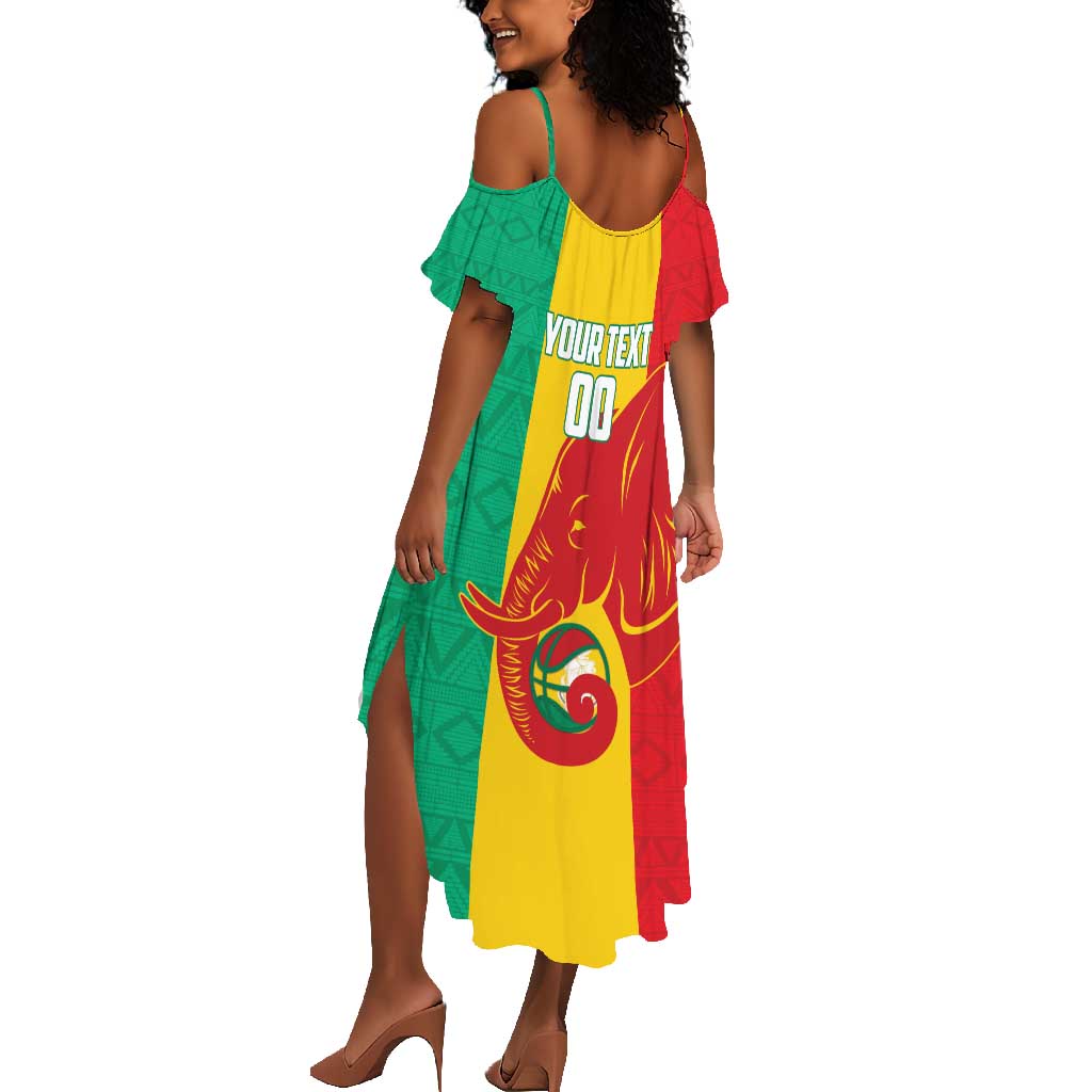 Afro Basketball Custom Guinea Summer Maxi Dress Syli Nationale African Pattern - African Pride