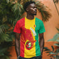 Afro Basketball Custom Guinea T shirt Syli Nationale African Pattern - African Pride