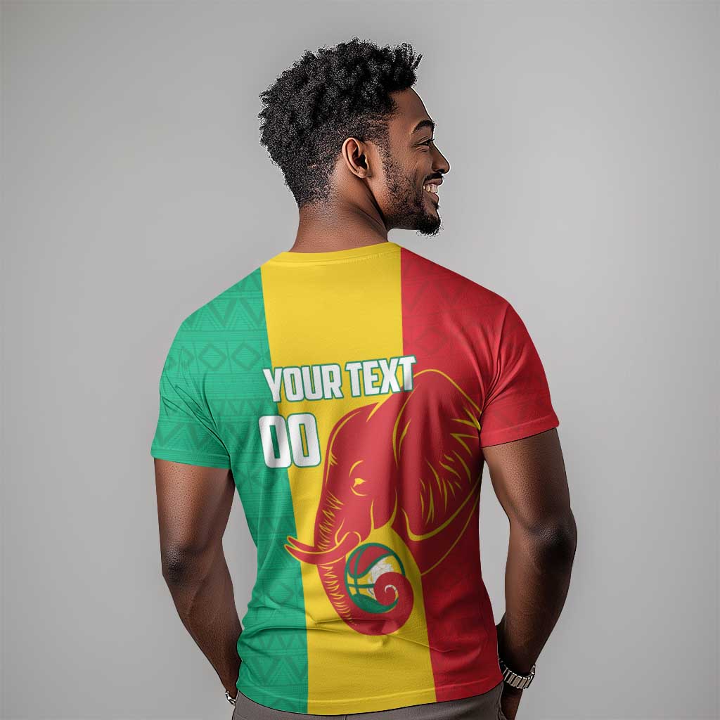 Afro Basketball Custom Guinea T shirt Syli Nationale African Pattern - African Pride