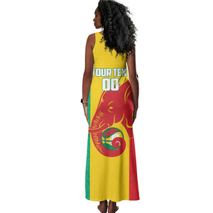 Afro Basketball Custom Guinea Tank Maxi Dress Syli Nationale African Pattern - African Pride