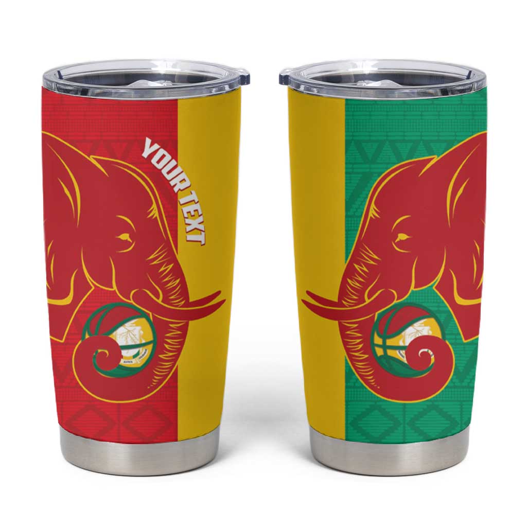 Afro Basketball Custom Guinea Tumbler Cup Syli Nationale African Pattern - African Pride