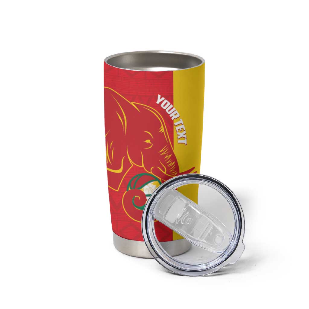 Afro Basketball Custom Guinea Tumbler Cup Syli Nationale African Pattern - African Pride