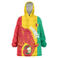 Afro Basketball Custom Guinea Wearable Blanket Hoodie Syli Nationale African Pattern - African Pride
