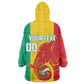 Afro Basketball Custom Guinea Wearable Blanket Hoodie Syli Nationale African Pattern - African Pride