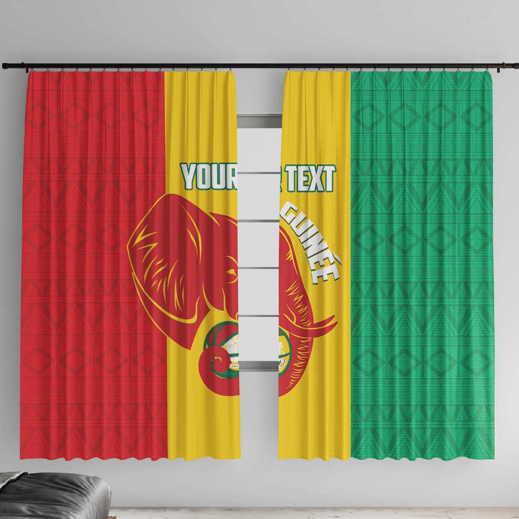 Afro Basketball Custom Guinea Window Curtain Syli Nationale African Pattern - African Pride