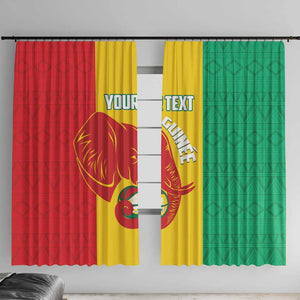 Afro Basketball Custom Guinea Window Curtain Syli Nationale African Pattern - African Pride