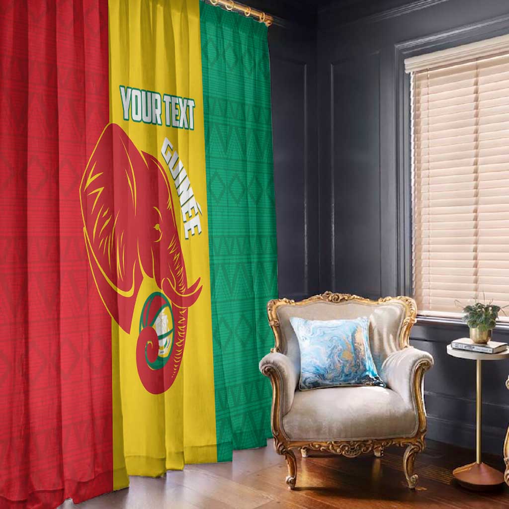 Afro Basketball Custom Guinea Window Curtain Syli Nationale African Pattern - African Pride