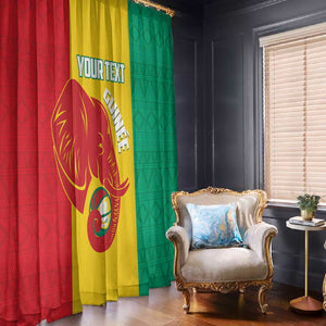 Afro Basketball Custom Guinea Window Curtain Syli Nationale African Pattern - African Pride