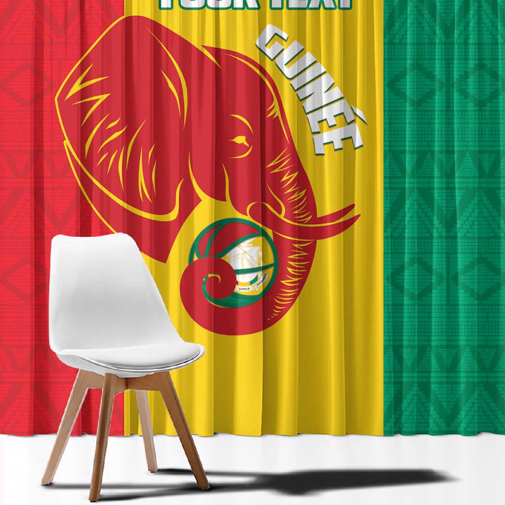 Afro Basketball Custom Guinea Window Curtain Syli Nationale African Pattern - African Pride