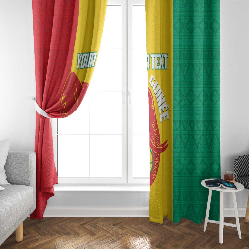 Afro Basketball Custom Guinea Window Curtain Syli Nationale African Pattern - African Pride