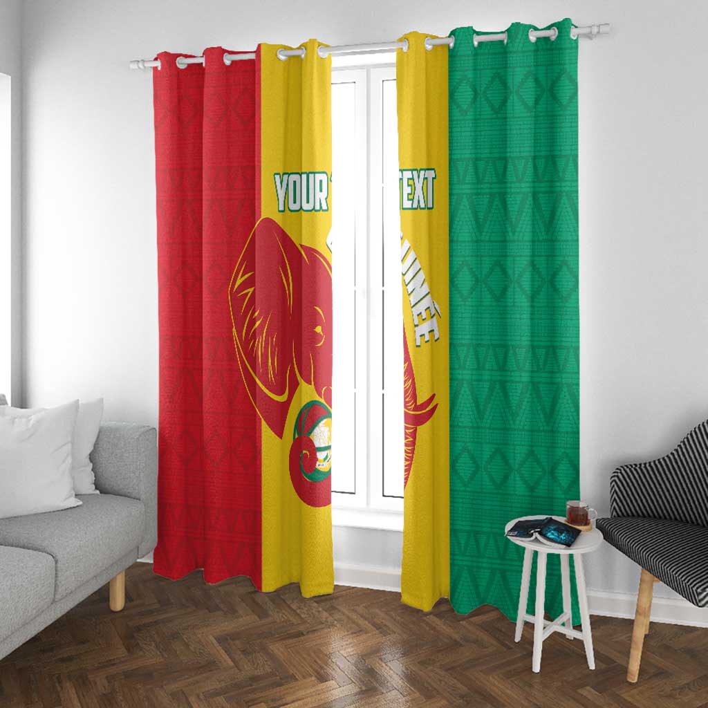 Afro Basketball Custom Guinea Window Curtain Syli Nationale African Pattern - African Pride