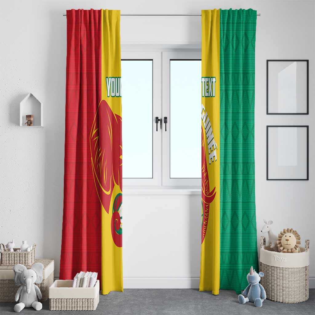 Afro Basketball Custom Guinea Window Curtain Syli Nationale African Pattern - African Pride
