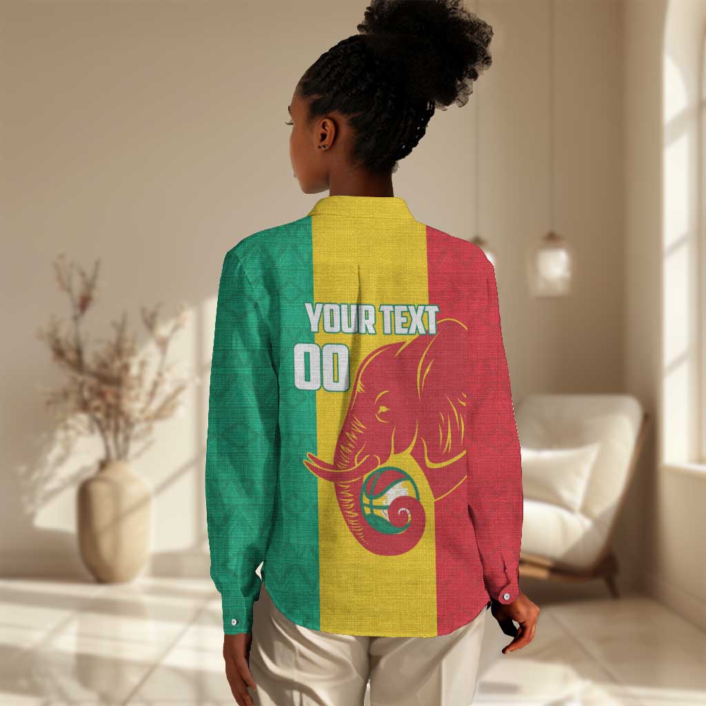 Afro Basketball Custom Guinea Women Casual Shirt Syli Nationale African Pattern - African Pride
