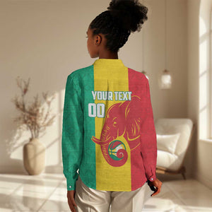 Afro Basketball Custom Guinea Women Casual Shirt Syli Nationale African Pattern - African Pride