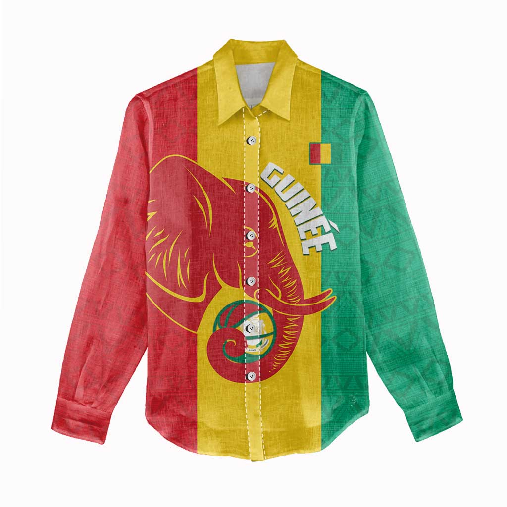 Afro Basketball Custom Guinea Women Casual Shirt Syli Nationale African Pattern - African Pride
