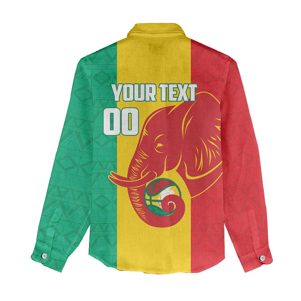 Afro Basketball Custom Guinea Women Casual Shirt Syli Nationale African Pattern - African Pride