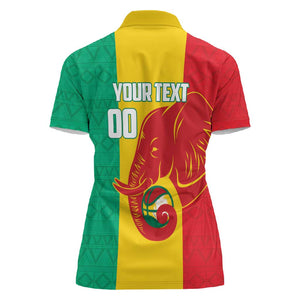 Afro Basketball Custom Guinea Women Polo Shirt Syli Nationale African Pattern - African Pride