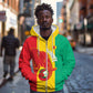 Afro Basketball Custom Guinea Zip Hoodie Syli Nationale African Pattern - African Pride