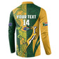 South Africa Australia Rugby Custom Button Sweatshirt Springboks Wallabies Together