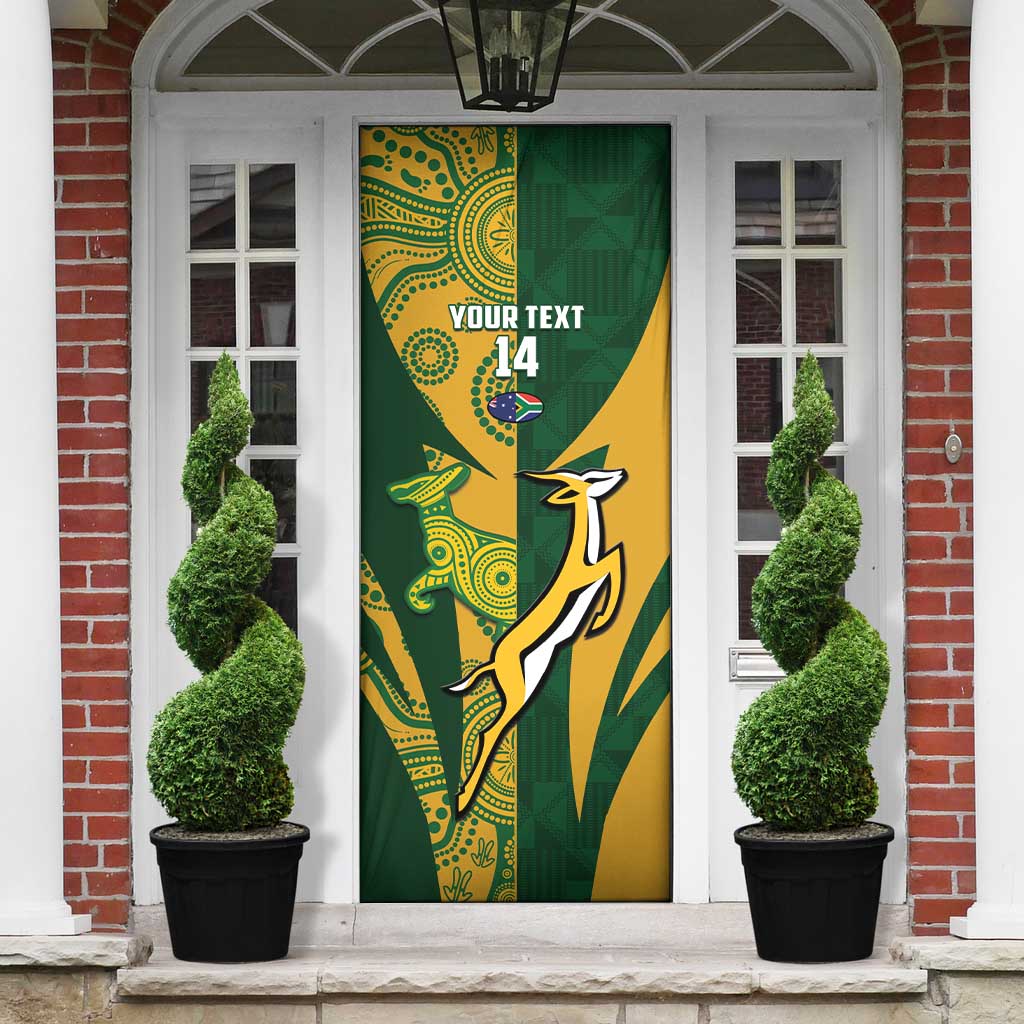 South Africa Australia Rugby Custom Door Cover Springboks Wallabies Together
