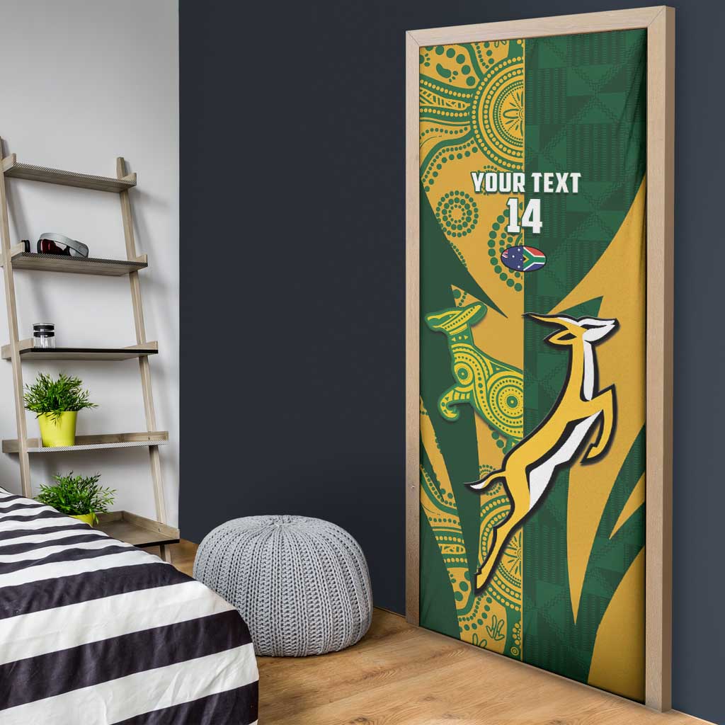 South Africa Australia Rugby Custom Door Cover Springboks Wallabies Together