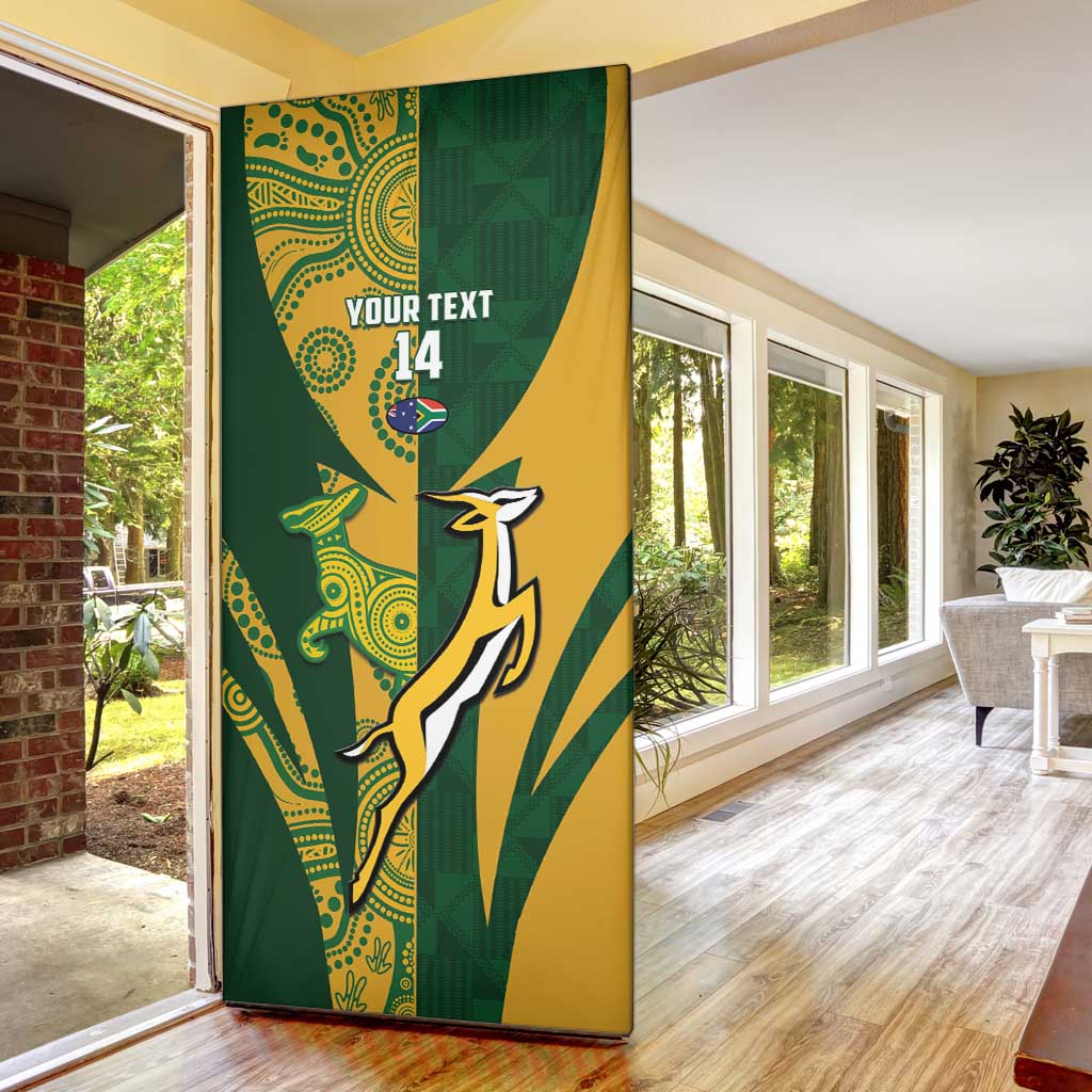 South Africa Australia Rugby Custom Door Cover Springboks Wallabies Together