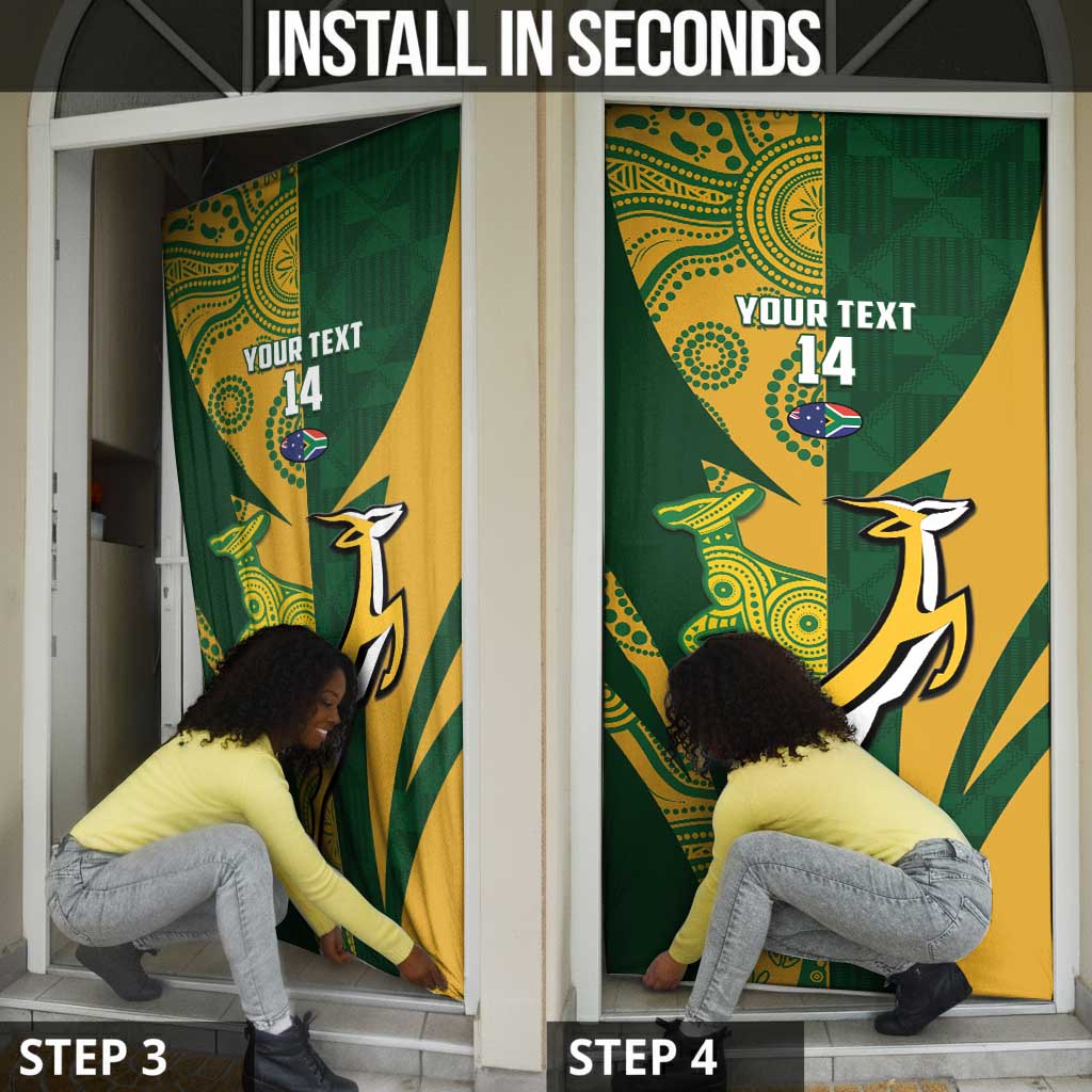 South Africa Australia Rugby Custom Door Cover Springboks Wallabies Together