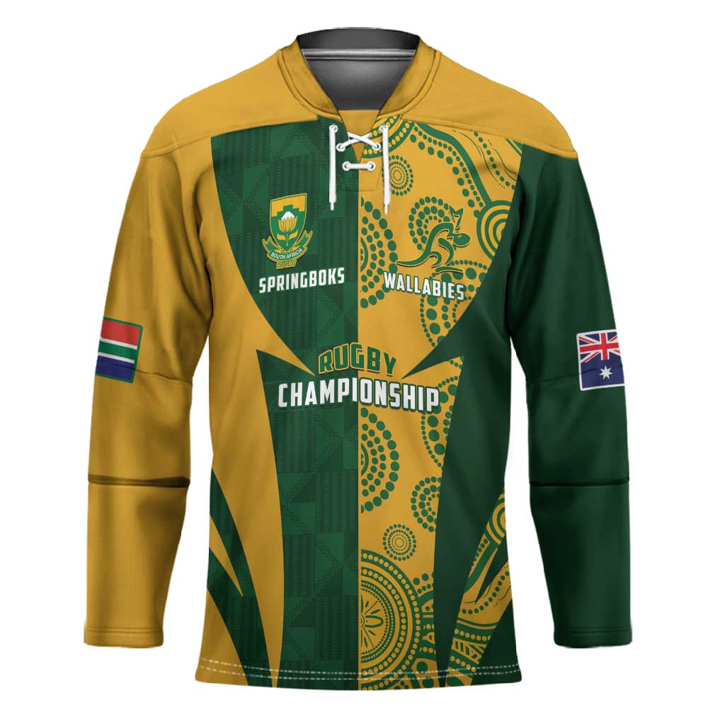 South Africa Australia Rugby Custom Hockey Jersey Springboks Wallabies Together