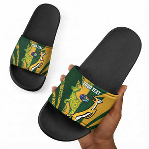 South Africa Australia Rugby Custom Slide Sandals Springboks Wallabies Together
