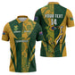 South Africa Australia Rugby Custom Zipper Polo Shirt Springboks Wallabies Together