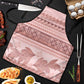 Pastel Pink Samoa Siapo Teuila Flowers Apron