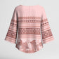 Pastel Pink Samoa Siapo Teuila Flowers Kimono Sleeve Blouse