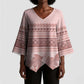 Pastel Pink Samoa Siapo Teuila Flowers Kimono Sleeve Blouse