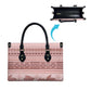Pastel Pink Samoa Siapo Teuila Flowers Leather Bag