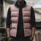 Pastel Pink Samoa Siapo Teuila Flowers Sleeveless Puffer Jacket