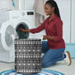 Pano De Terra Motifs Cabo Verde Laundry Basket Black Color
