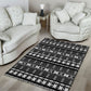 Pano De Terra Motifs Cabo Verde Area Rug Black Color