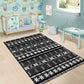 Pano De Terra Motifs Cabo Verde Area Rug Black Color