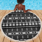 Pano De Terra Motifs Cabo Verde Beach Blanket Black Color
