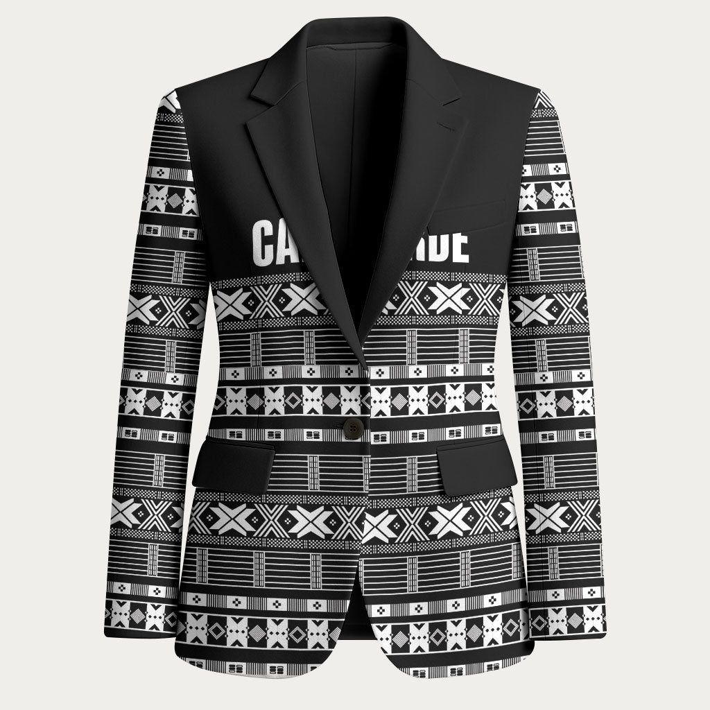 Pano De Terra Motifs Cabo Verde Blazer Black Color