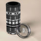 Pano De Terra Motifs Cabo Verde 4 in 1 Can Cooler Tumbler Black Color
