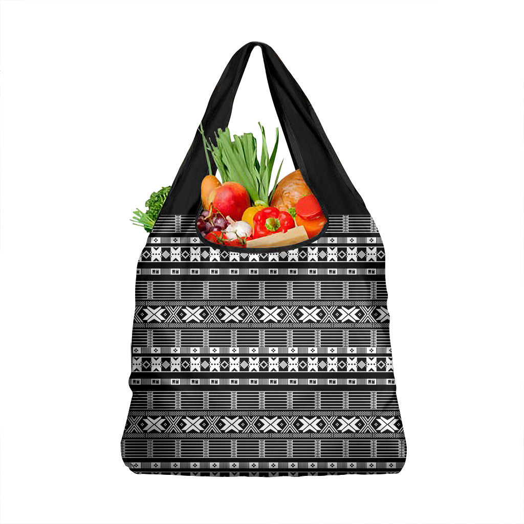 Pano De Terra Motifs Cabo Verde Grocery Bag Black Color