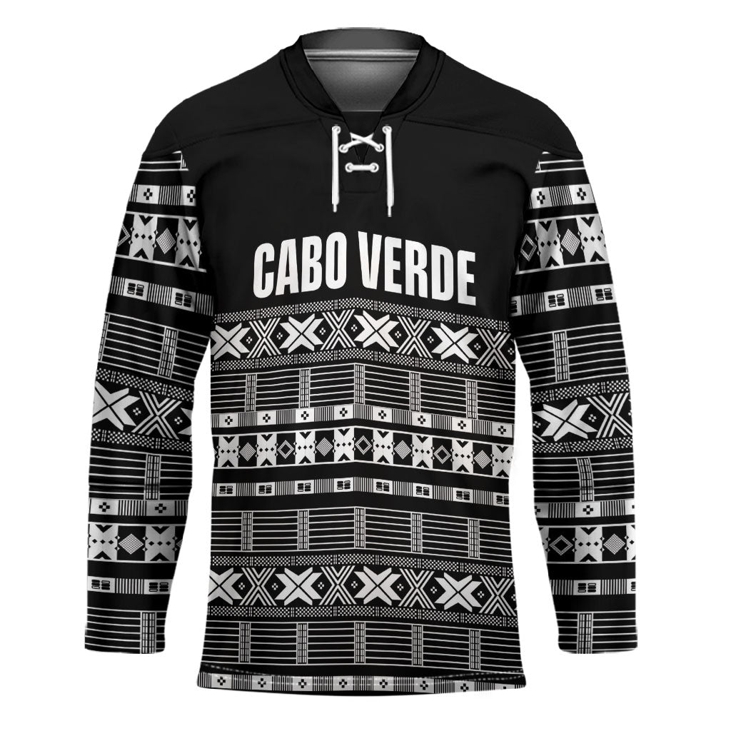 Pano De Terra Motifs Cabo Verde Hockey Jersey Black Color