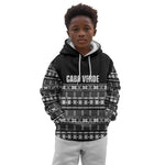 Pano De Terra Motifs Cabo Verde Kid Hoodie Black Color