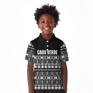 Pano De Terra Motifs Cabo Verde Kid Polo Shirt Black Color