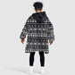 Pano De Terra Motifs Cabo Verde Kid Wearable Blanket Hoodie Black Color